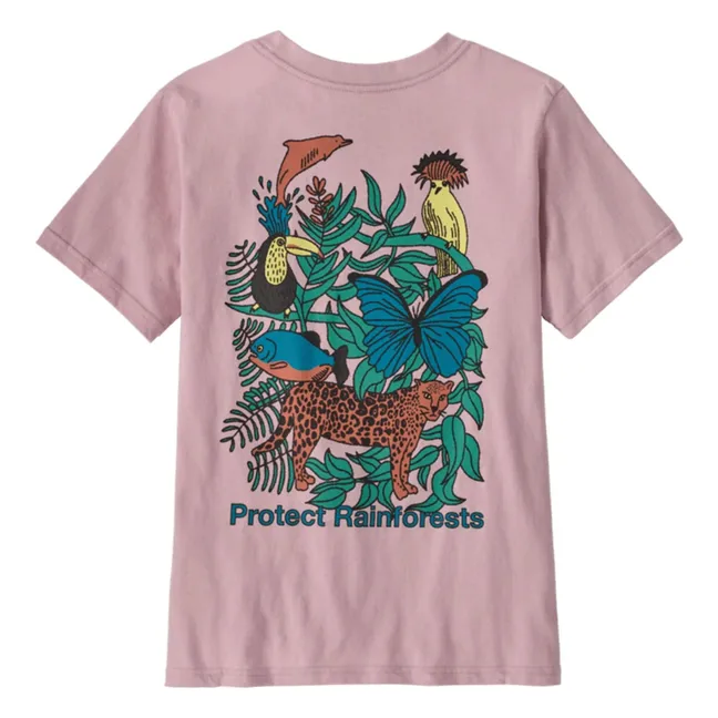 T-shirt Graphic Rainforests Coton Bio | Mauve
