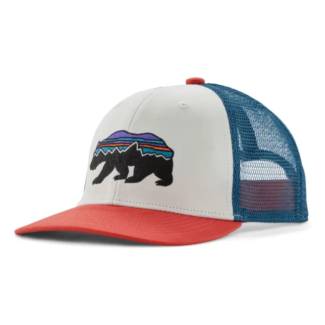 Gorra Trucker de algodón orgánico Fitz Roy Bear | Blanco