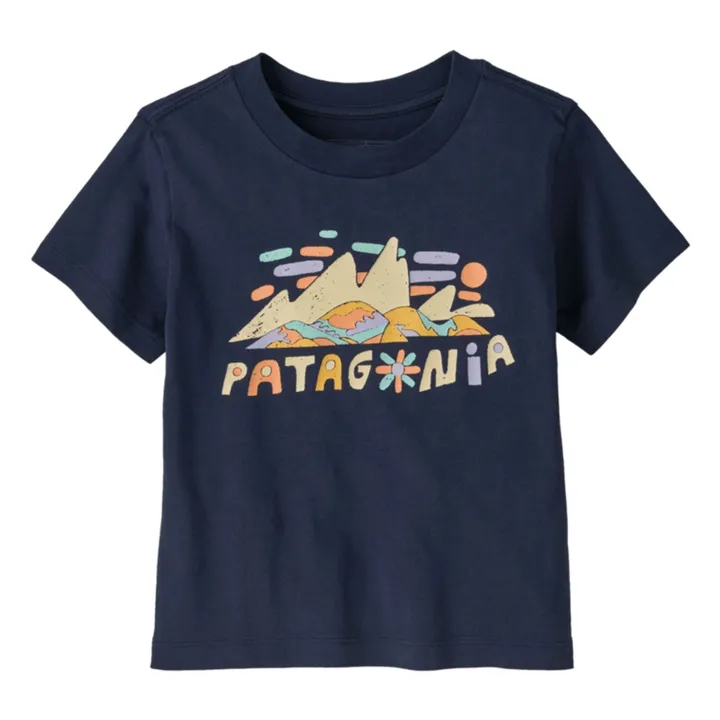 Graphic Fitz Roy Superbloom Organic Cotton T-shirt | Navy blue- Product image n°0
