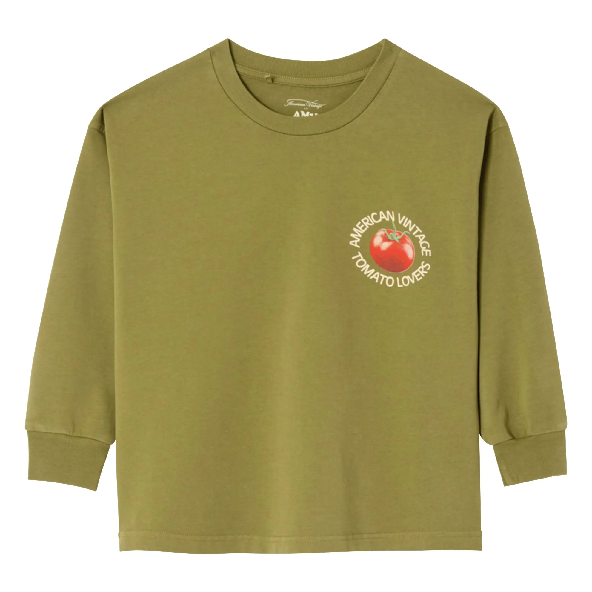 T-shirt Manches Longues Fizvallay Tomato Lovers | Vert kaki clair- Image produit n°0