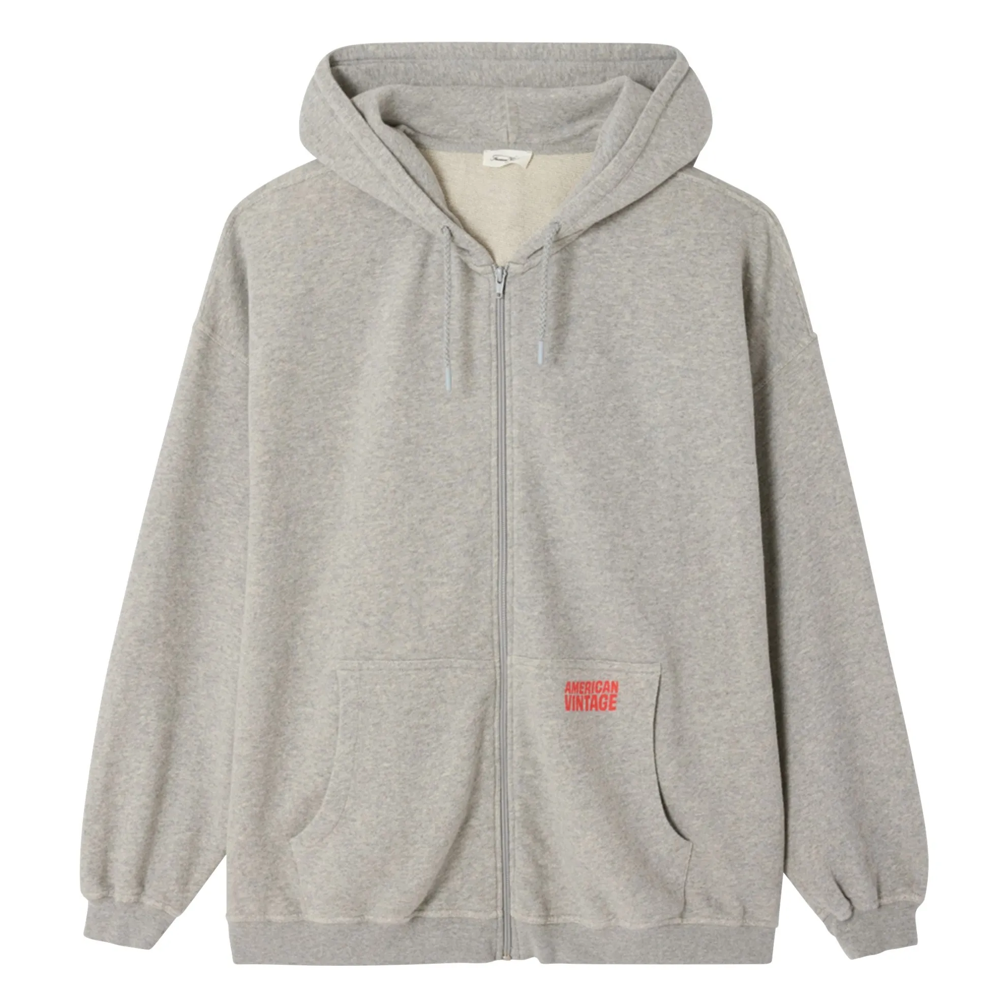 American Vintage Heather Grey Zip Hoodie