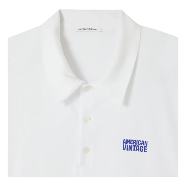 Ample Polo Neck T-Shirt | White- Product image n°1
