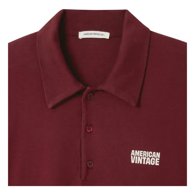 Ample Polo Neck T-Shirt | Burgundy