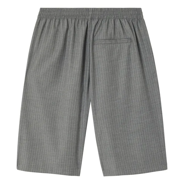 Short Rayé | Gris chiné