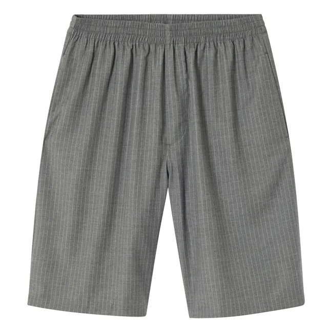 Pantalones cortos a rayas | Gris Jaspeado