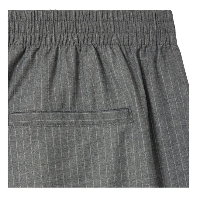 Short Rayé | Gris chiné