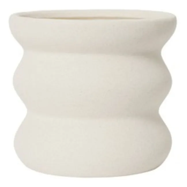 Mina stoneware planter | White