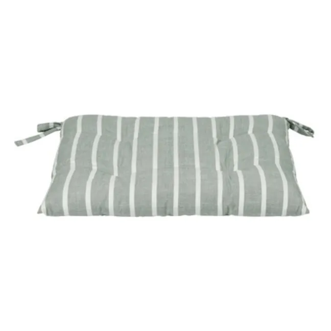 Marta chair cushion in fine cotton stripes  | Agave
