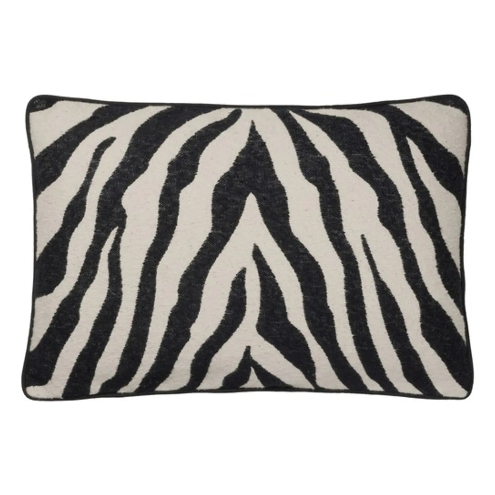Broste Copenhagen Noir/Blanc Zebra Rectangular Cushion Cover