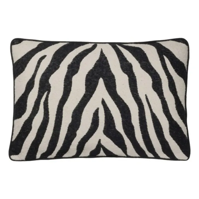 Zebra rectangular cushion cover | Noir/Blanc