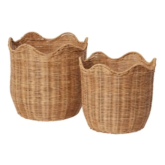 Paniers de rangement en rotin Lola - Set de 2