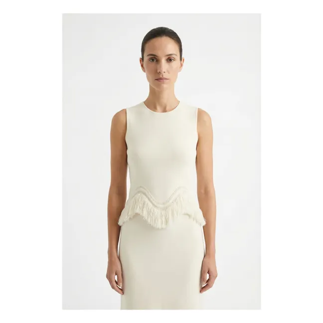 Koa Fringe Top | Ecru