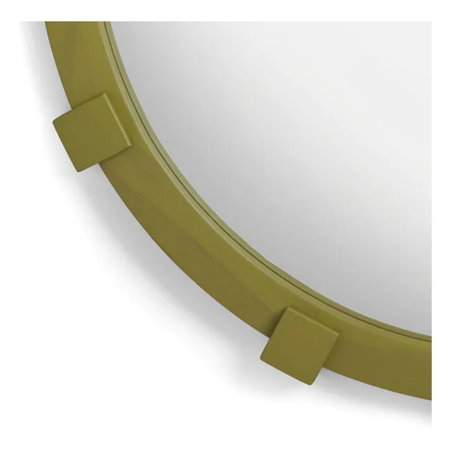 Chunk oval mirror | Green