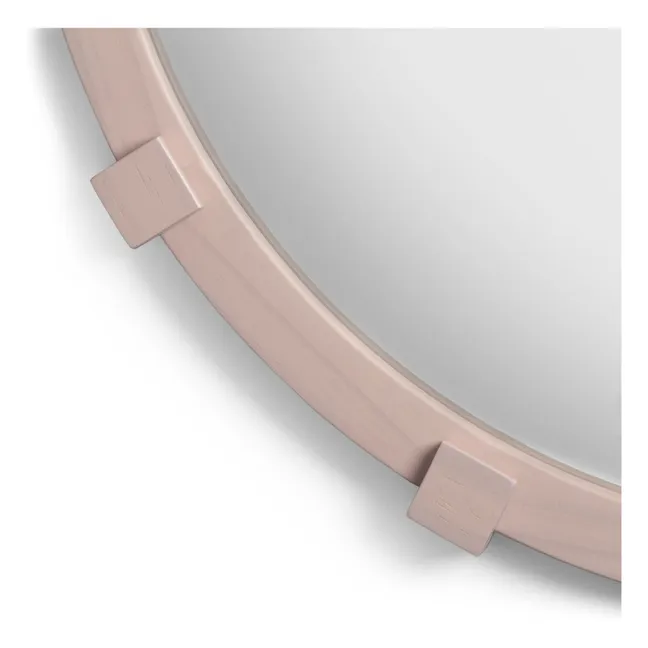 Miroir rond Chunk | Rose pâle
