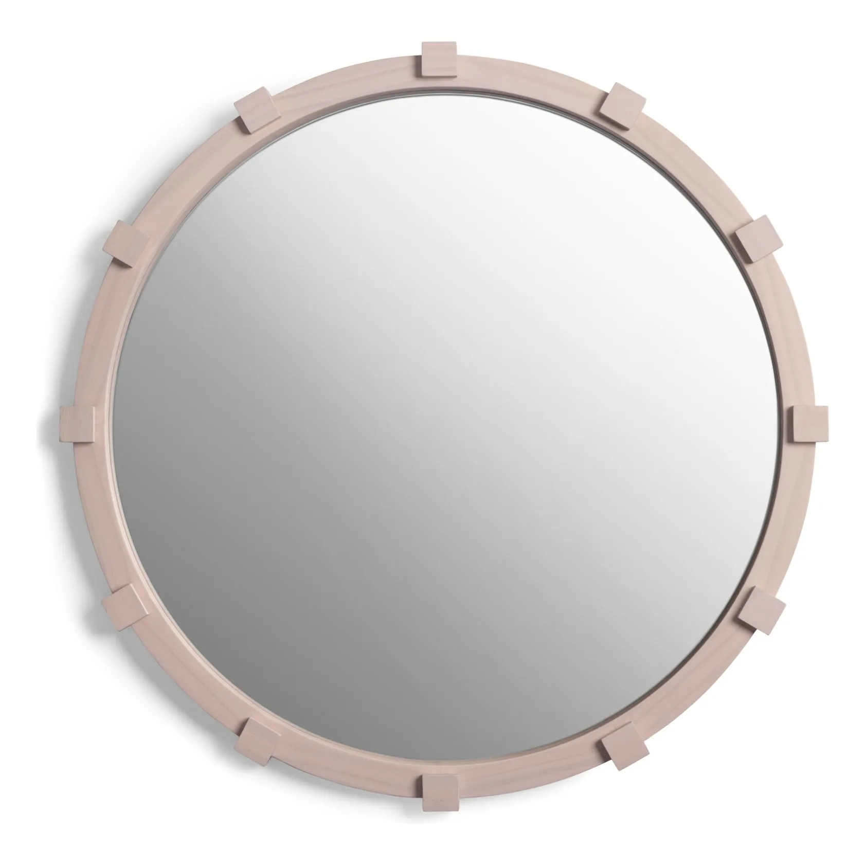 Miroir rond Chunk | Rose pâle- Image produit n°0