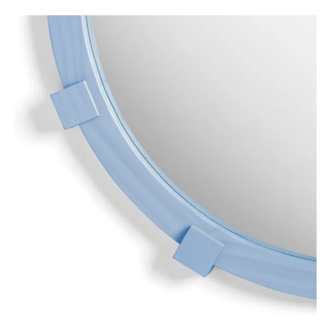 Chunk round mirror | Blue