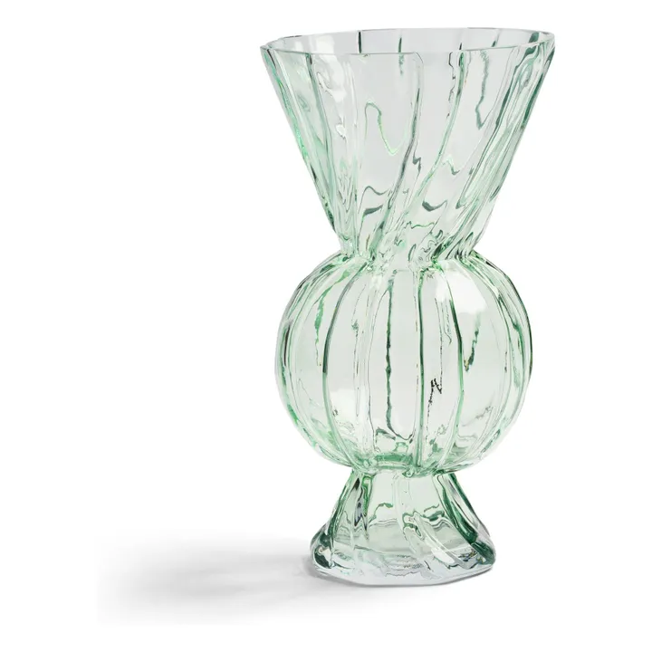 Rhombic glass vase | Green- Product image n°0