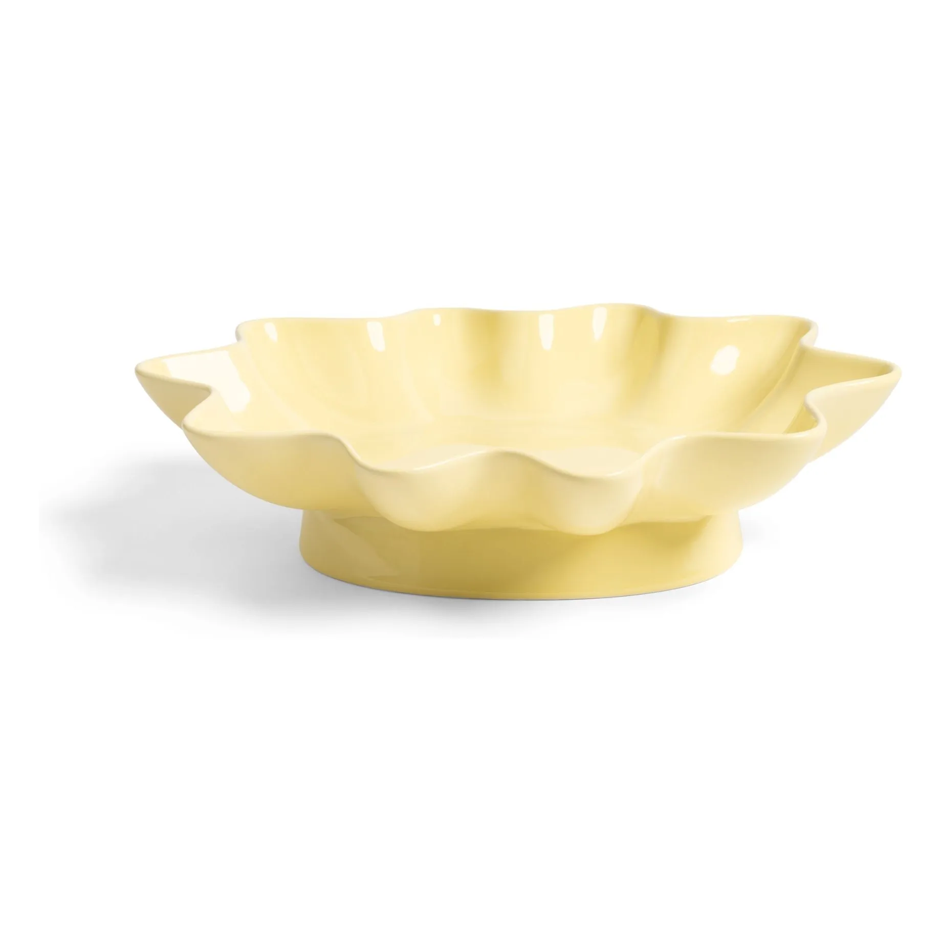 &Klevering Pale Yellow Sun Stoneware Dish