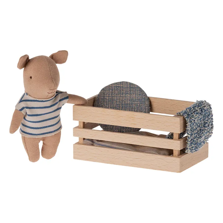 Bébé cochon dans sa caissette - Garçon- Image produit n°0
