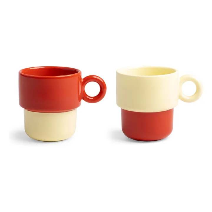 Chiquito Mugs - Set of 2 | Brick red- Product image n°0