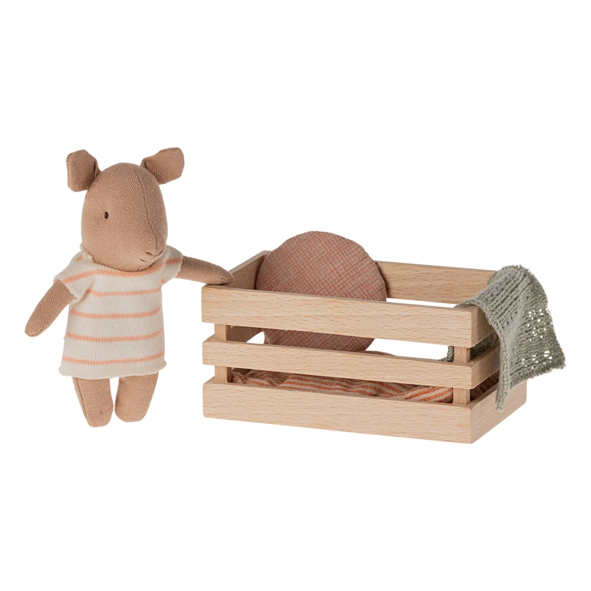 Maileg Women's Multicoloured Baby Pig In Its Box - Girl