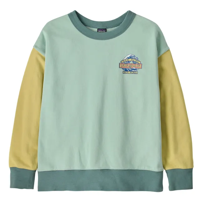 Sweat Crew Great Waves Coton Bio | Bleu pâle