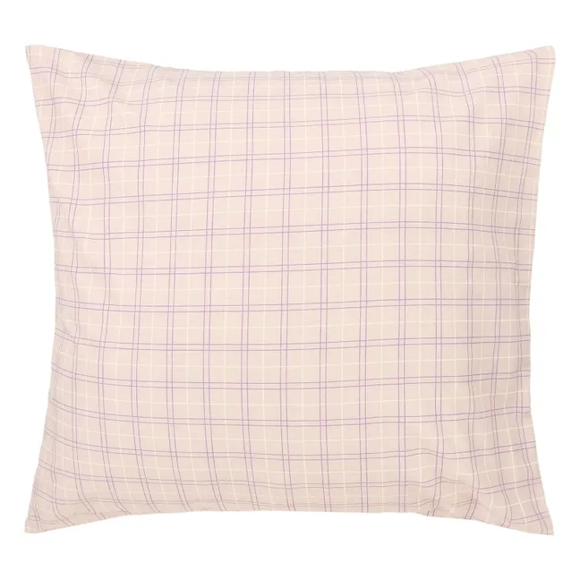 Funda de almohada Sheldon Checks | Rosa