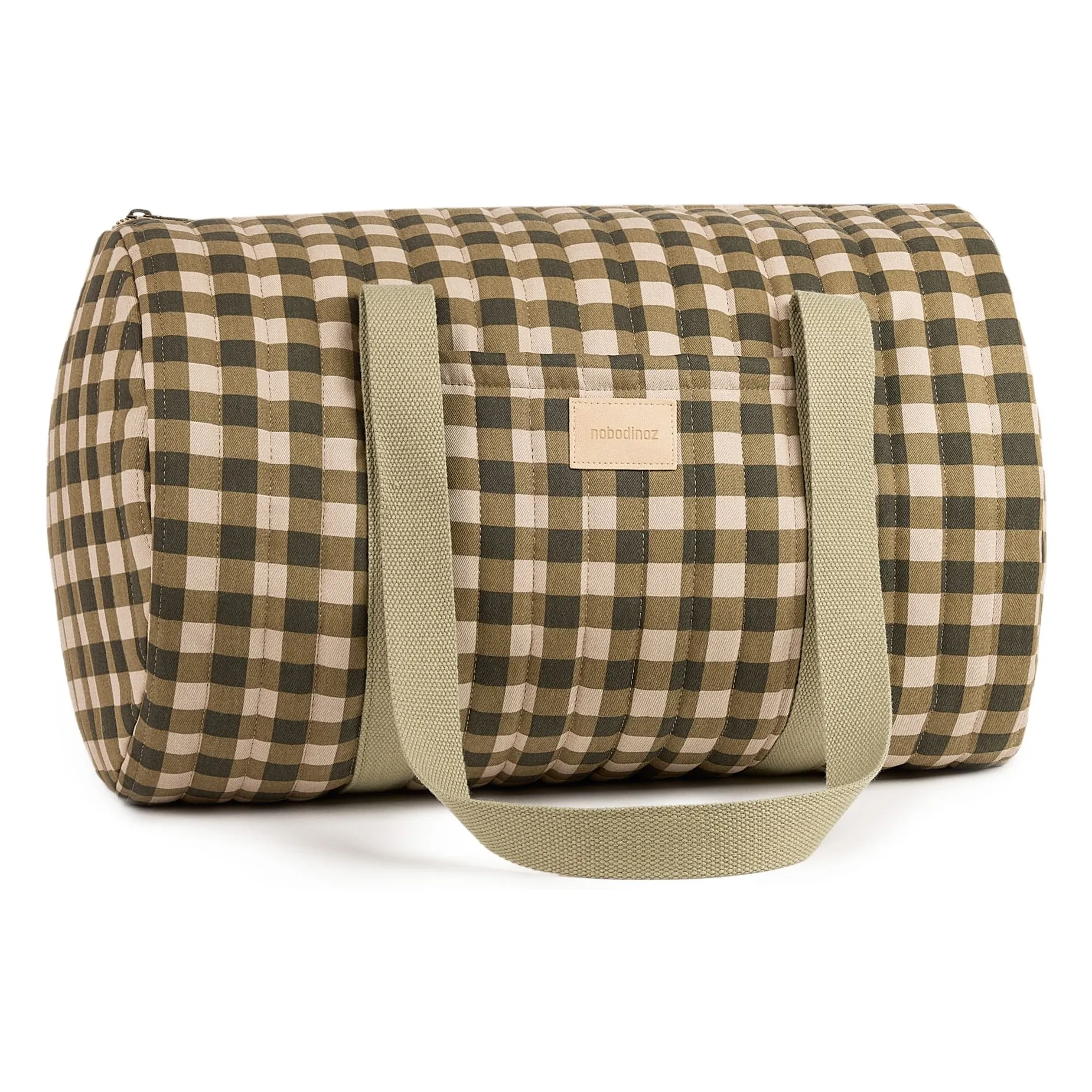 Nobodinoz Green Hyde Park Checks Weekend Bag