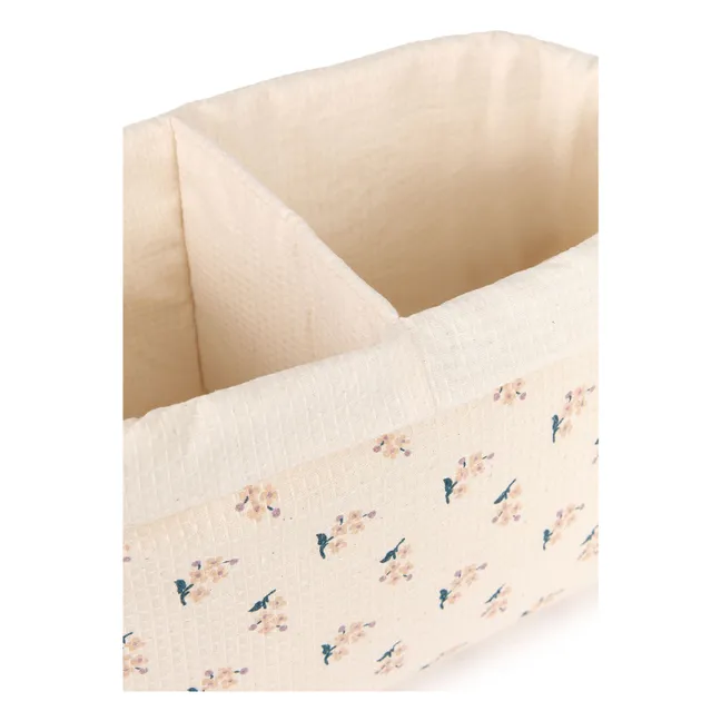 Cesta de almacenaje de dos compartimentos | Beige