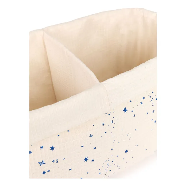 Cesta de almacenaje de dos compartimentos Vía Láctea azul