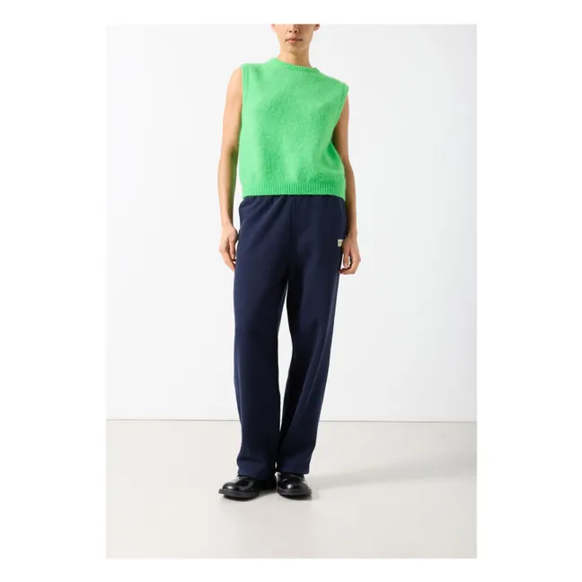 Plizzy Cotton Jogger | Navy blue