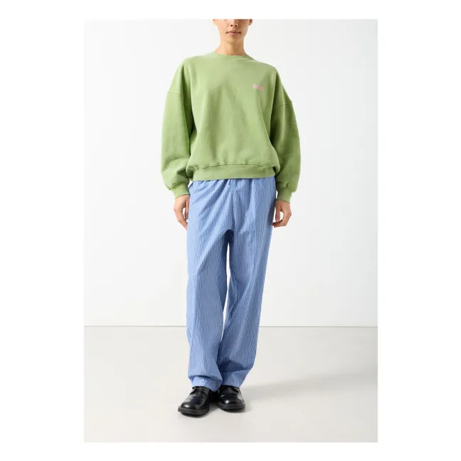 Sweat Plizzy Coton | Vert pâle