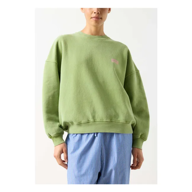 Sweat Plizzy Coton | Vert pâle
