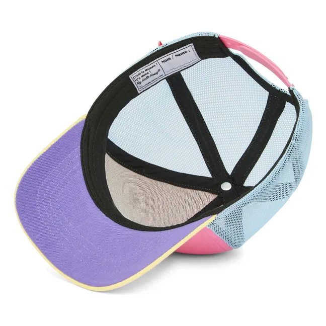 Trucker Stereo Dog Curved Visor Cap Organic Cotton | Pink