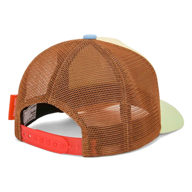 Trucker Cap mit gebogenem Schirm Rolling Pony Bio-Baumwolle | Beige