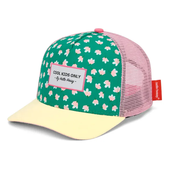 Trucker Cap mit gebogenem Schirm Garden Joy aus recycelten Fasern | Grün