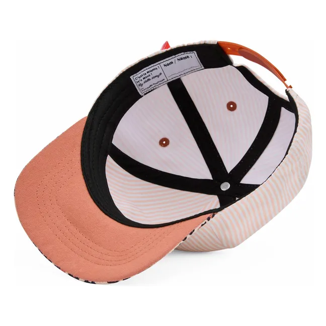 Organic Cotton Leopard Curved Visor Cap | Cream