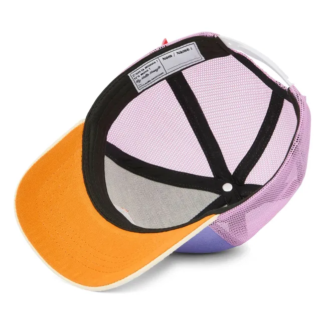 Trucker Cap mit gebogenem Schirm Mini Bio-Baumwolle | Violett