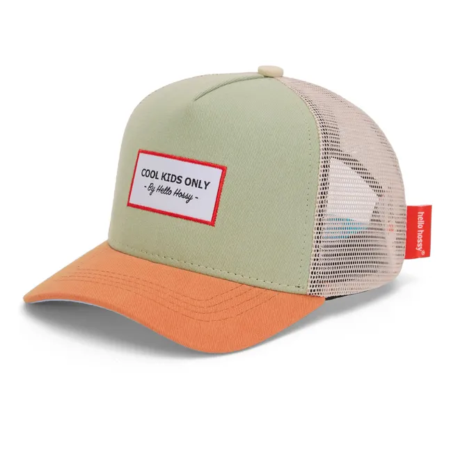 Trucker Cap mit gebogenem Schirm Mini Bio-Baumwolle | Blasses Grün