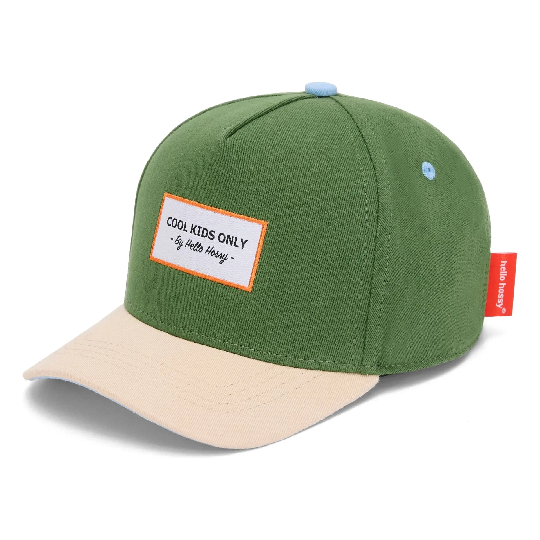 Hello Hossy Green Organic Cotton Mini Curved Visor Cap