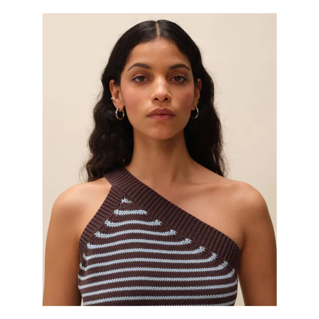 Jimmy Stripes Top | Marrón