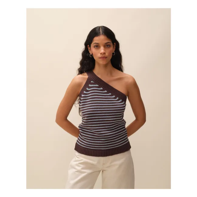 Jimmy Stripes Top | Marrón