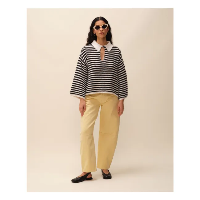 Pull Rayures George | Noir