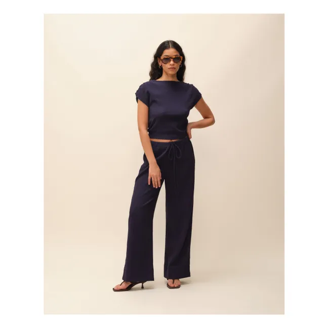 Top Leila | Bleu marine