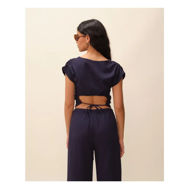 Top Leila | Bleu marine