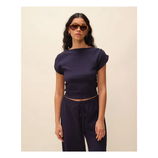 Top Leila | Bleu marine