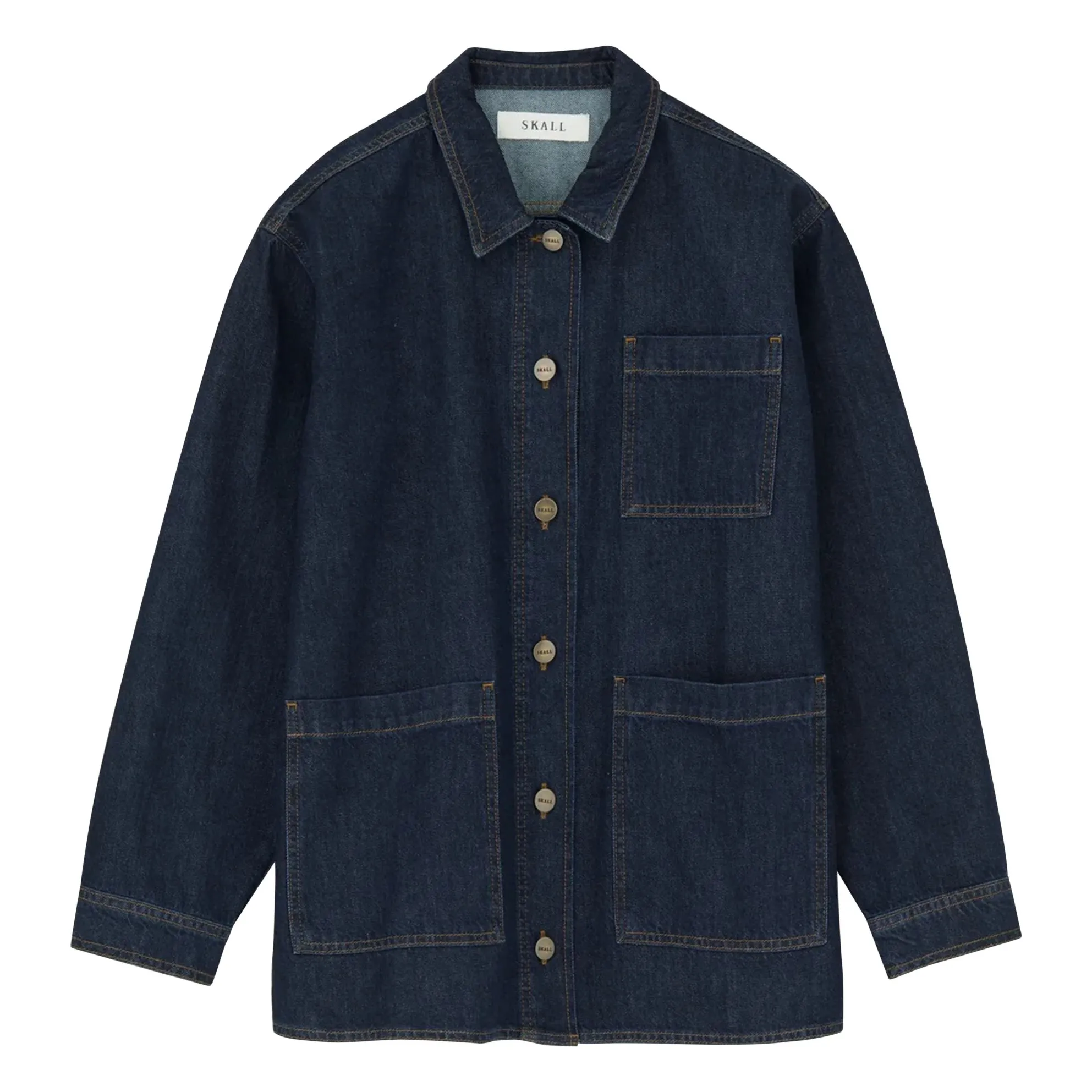 Skall Studio Indigo Blue Henny Organic Cotton Overshirt