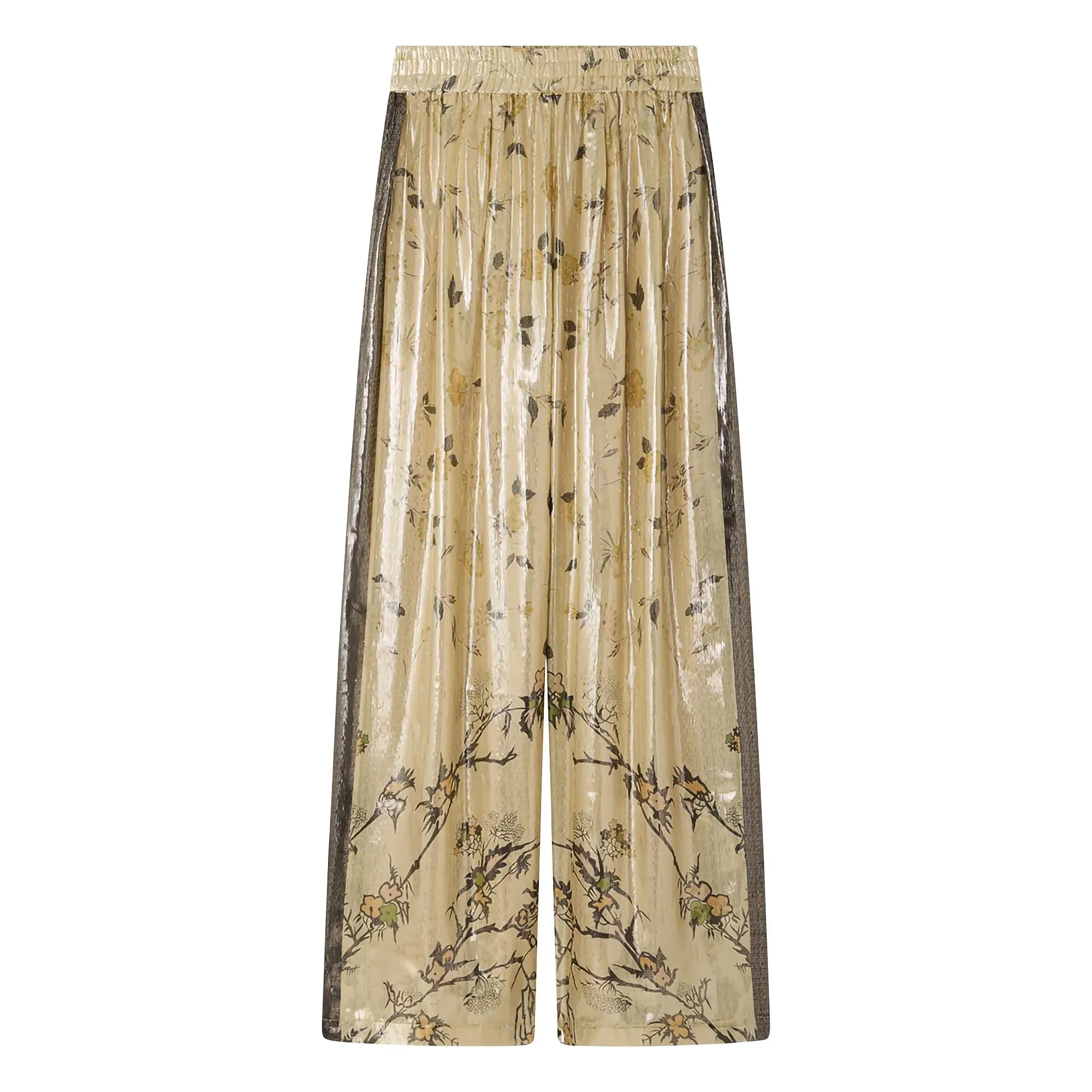 Mes Demoiselles Gold Juliette Silk Metallic Pants