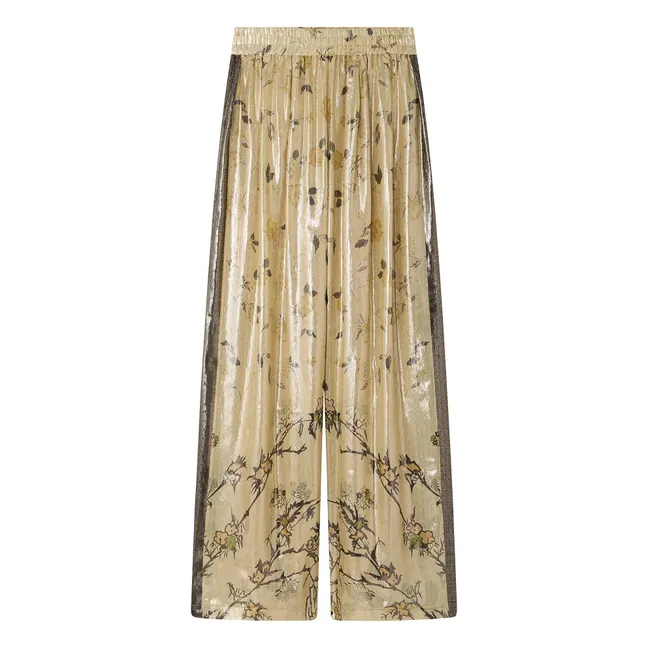 Pantalon Juliette Métallisé Soie | Doré