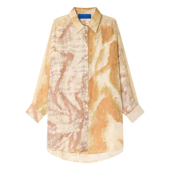 Smirf silk shirt | Beige